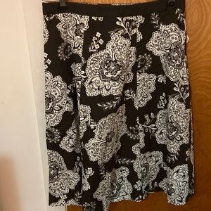 Talbots Floral Print A-Line Skirt